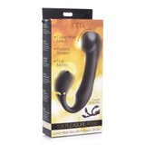 Inmi 10X Pleasure Pose Come Hither Silicone Vibrator With Poseable Clit Stimulator