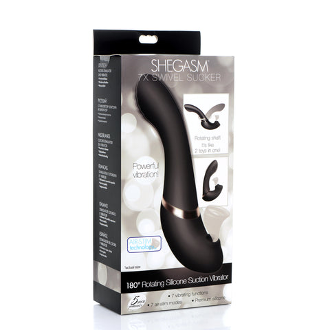 Shegasm 7X Swivel Sucker 180 Rotating Silicone Suction Vibrator