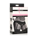 Strap U Laced Seductress 2Xl/3Xl Lace Crotchless Panty Harness W/ Garter Straps