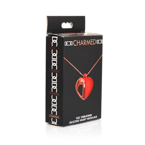 Charmed 10X Vibrating Silicone Heart Necklace