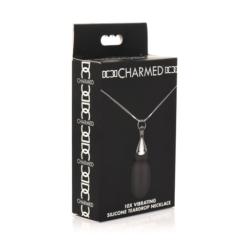 Charmed 10X Vibrating Silicone Teardrop Necklace