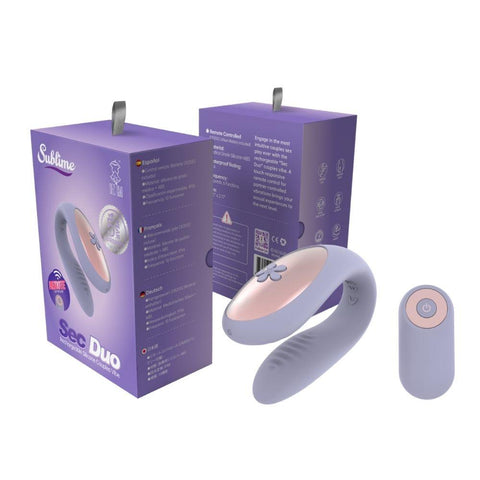 Sublime Sec Duo Rechargeable Silicone Couples Vibe Lilac