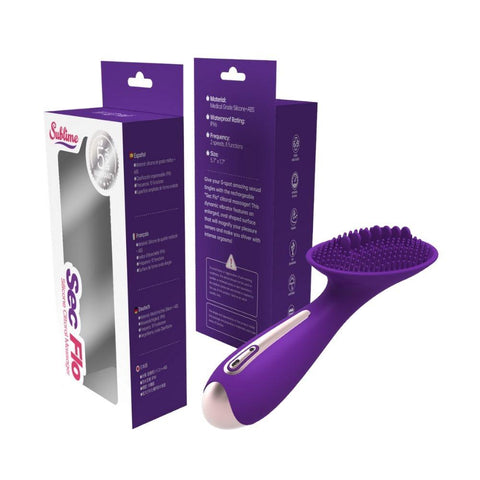 Sublime Sec Flo Silicone Clitoral Massager Plum