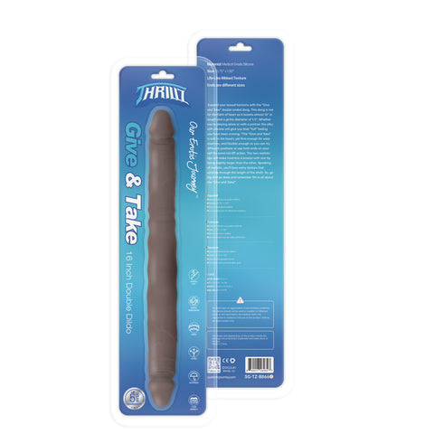 Thrillz Give & Take Double Ended Dildo Brown