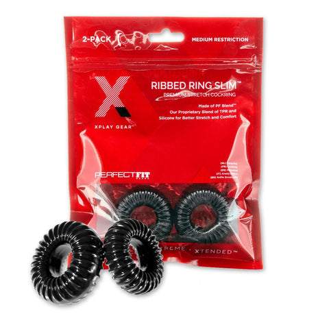 Xplay Pf Blend Premium Stretch Ribbed Ring Slim 2Pk