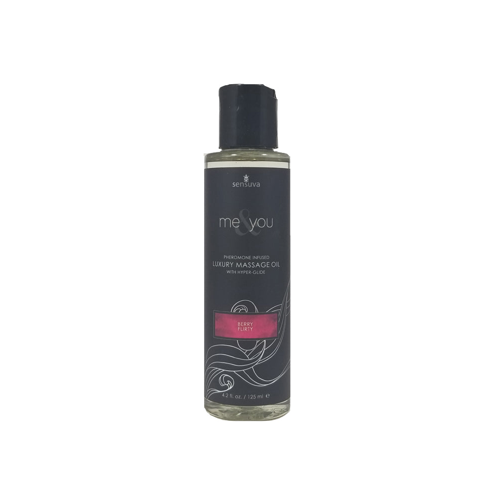 Me & You Berry Flirt Massage Oil 4.2 oz. Bottle