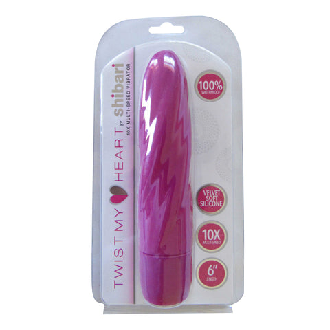 Shibari 6 Inch Twist My Heart 10X Vibrator Pink