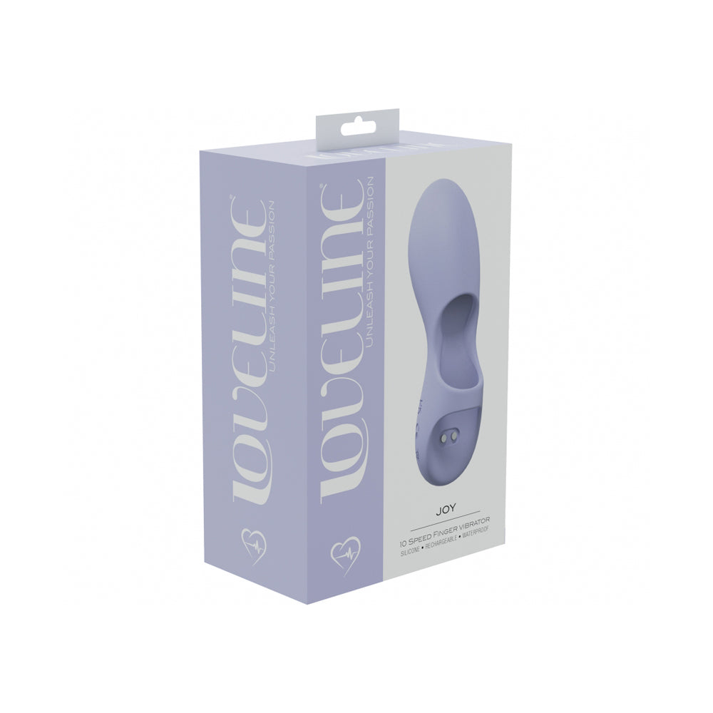 Joy 10 Speed Finger Vibe Silicone Rechargeable Waterproof Lavender