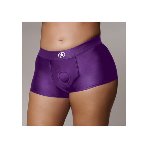 Ouch! Vibrating Strap-On Boxer Purple Xl/Xxl