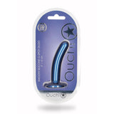 Smooth Silicone G-Spot Dildo 5 Inch Metallic Blue