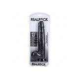 Realrock Extra Long Realistic Dildo With Balls 13 Inch Black