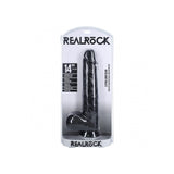 Realrock Extra Long Realistic Dildo With Balls 14 Inch Black