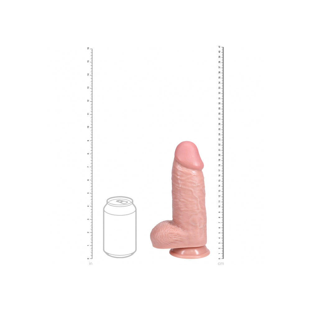 Realrock Extra Thick Realistic Dildo With Balls 9 Inch Flesh