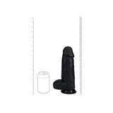 Realrock Extra Thick Realistic Dildo With Balls 10 Inch Black