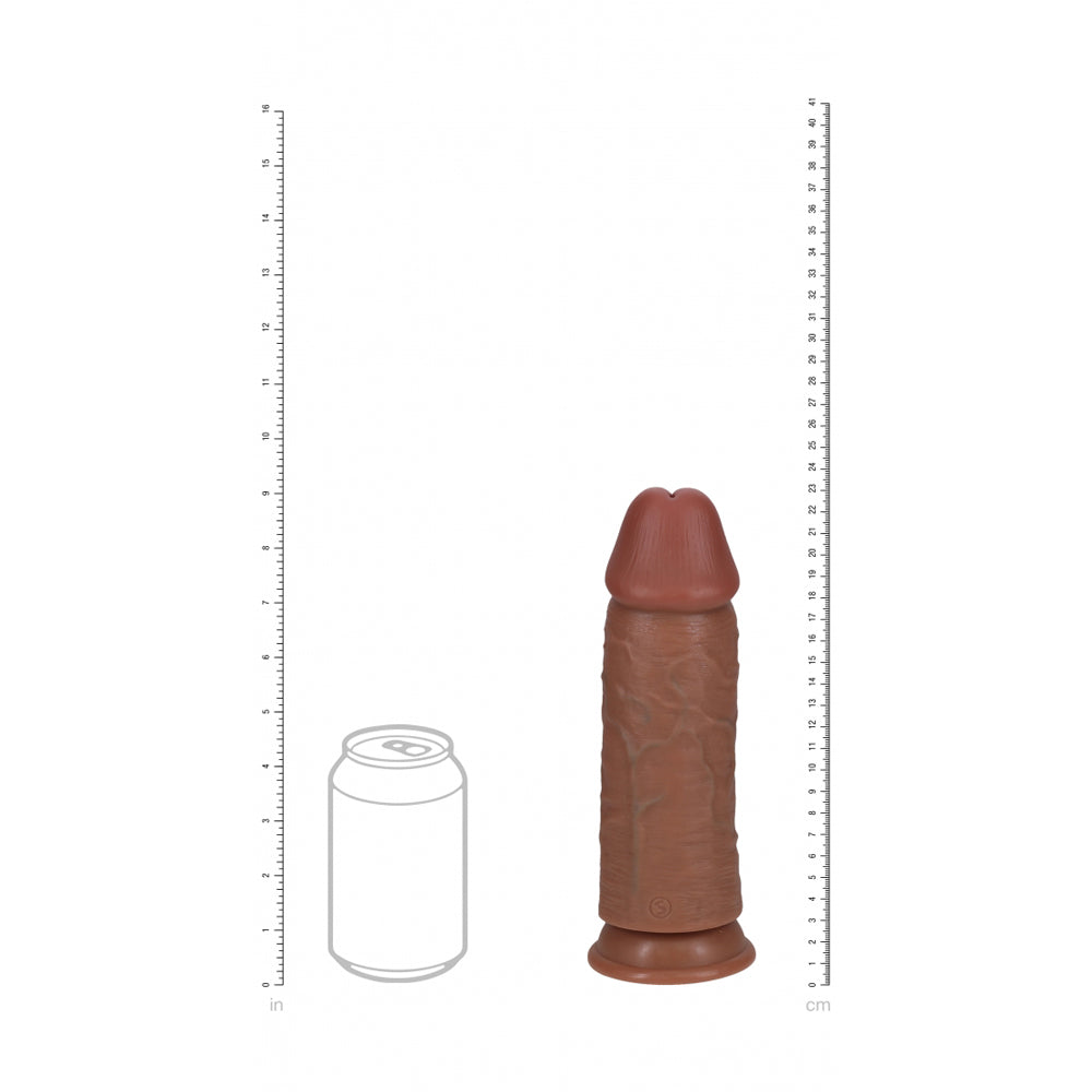 Realrock Extra Thick Realistic Dildo No Balls 9 Inch Tan