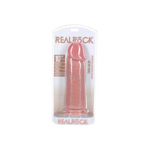 Realrock Extra Thick Realistic Dildo No Balls 10 Inch Flesh