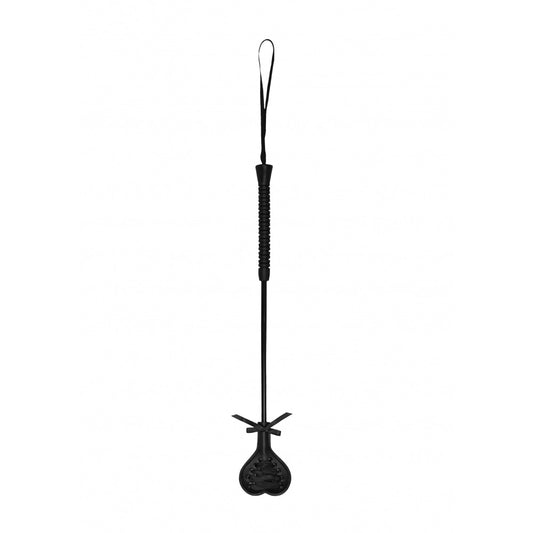 Ouch! Crop Black Heart With Black Lace Large