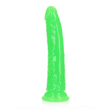 Realrock Glow In The Dark Slim Dildo 8 inch  Neon Green