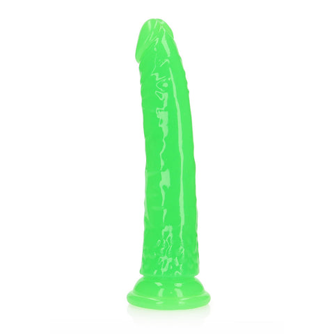 Realrock Glow In The Dark Slim Dildo 8 inch  Neon Green