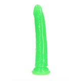 Realrock Glow In The Dark Slim Dildo 10 inch Neon Green