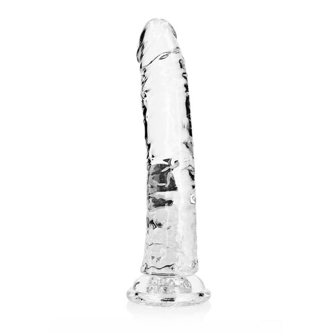 Realrock Crystal Clear Slim Dildo 8 inch  Transparent