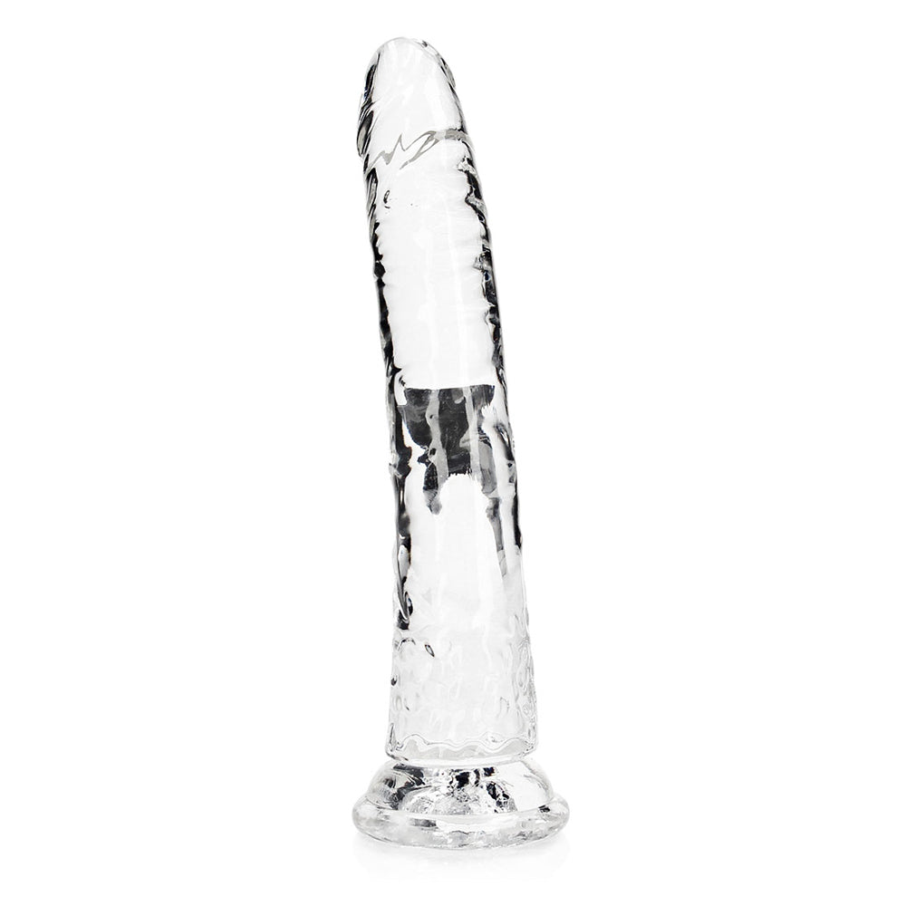 Realrock Crystal Clear Slim Dildo 10 inch Transparent