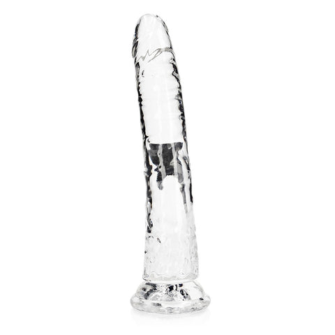 Realrock Crystal Clear Slim Dildo 10 inch Transparent