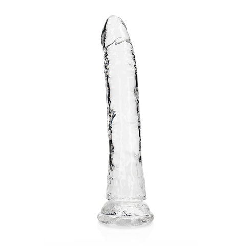 Realrock Crystal Clear Slim Dildo 11 inch Transparent