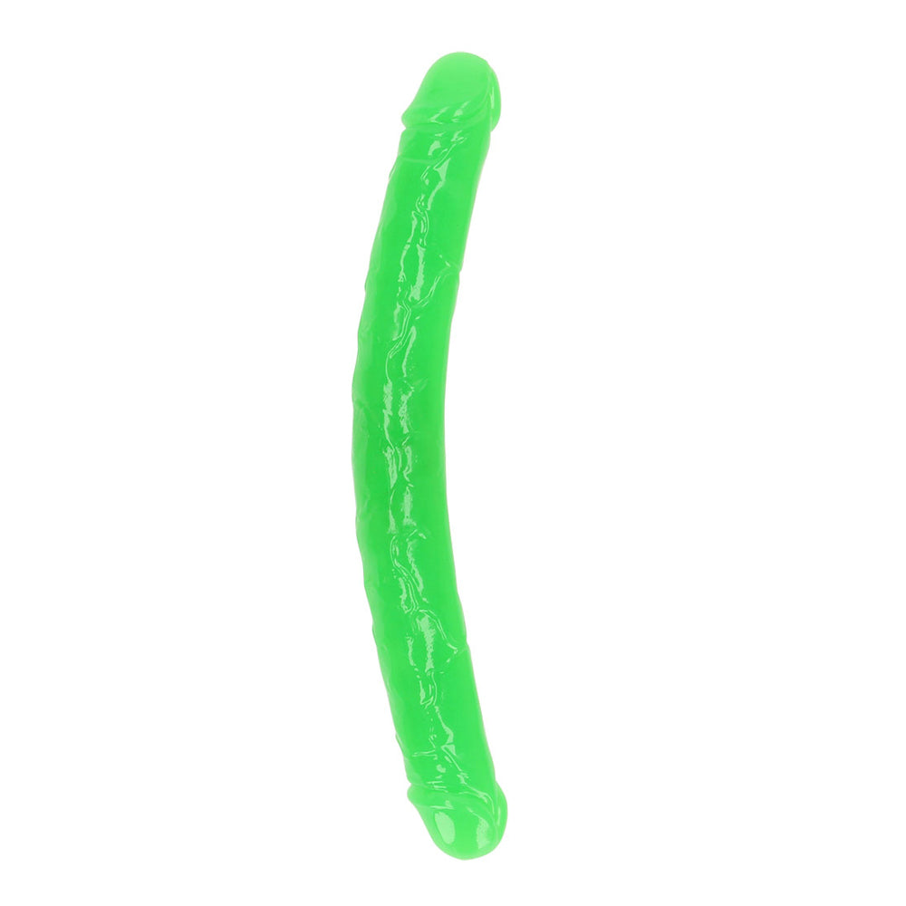 Realrock Glow In The Dark Double Dong 15 inch Neon Green