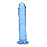 Realrock Crystal Clear Straight Realistic Dildo With Suction Cup 9 inch Blue