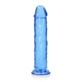 Realrock Crystal Clear Straight Realistic Dildo With Suction Cup 11 inch Blue