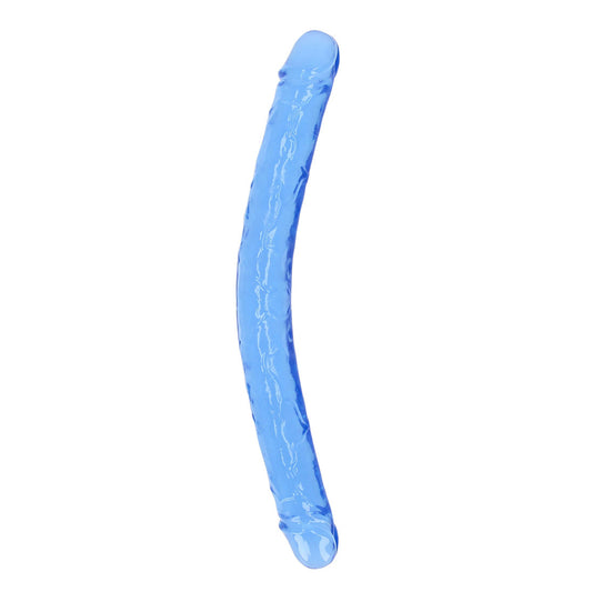 Realrock Crystal Clear Double Dong 18 inch Blue
