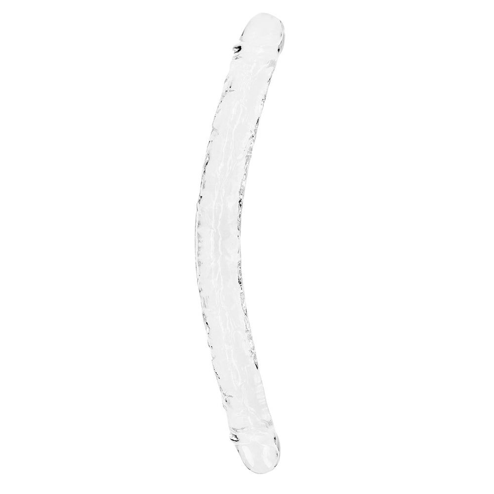 Realrock Crystal Clear Double Dong 18 inch Transparent