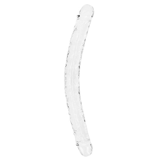 Realrock Crystal Clear Double Dong 18 inch Transparent