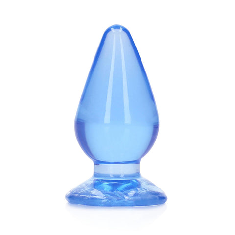 Realrock Crystal Clear Anal Plug 4.5 inch Blue