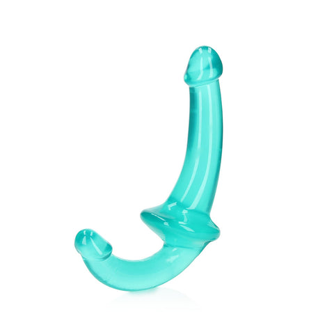 Realrock Crystal Clear Strapless Strap-On 6 inch Turquoise