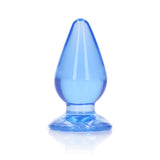 Realrock Crystal Clear Anal Plug 3.5 inch Blue