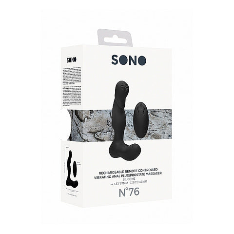 Sono No. 76 Vibrating Anal Plug / P Massager Black