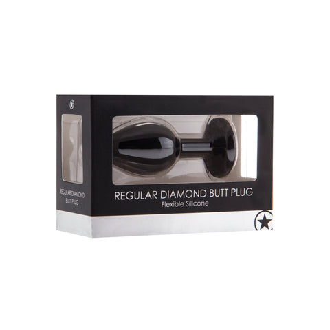 Ouch! Regular Diamond Butt Plug Black