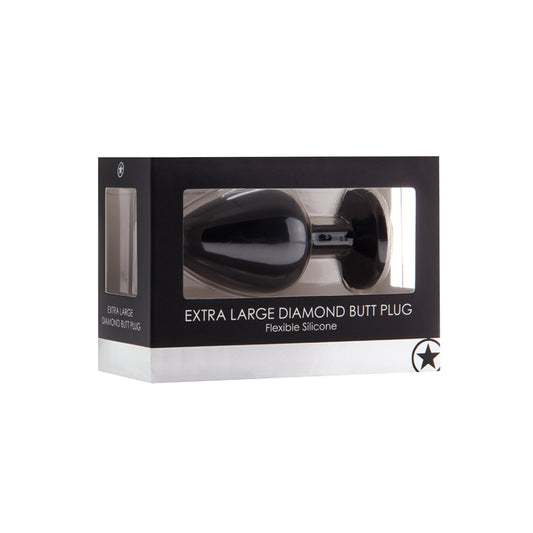 Ouch! Extra Large Diamond Butt Plug Black