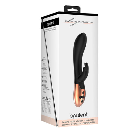 Elegance Heating Rabbit Vibrator Opulent Black