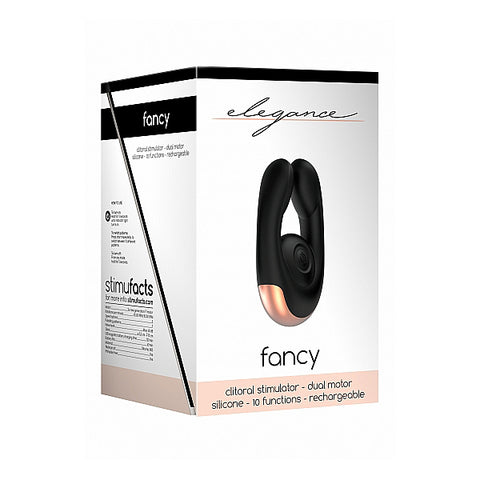 Elegance Dual Motor Clitoral Stimulator Fancy Black