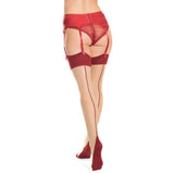 Diva Stockings Merlot Os/Xl