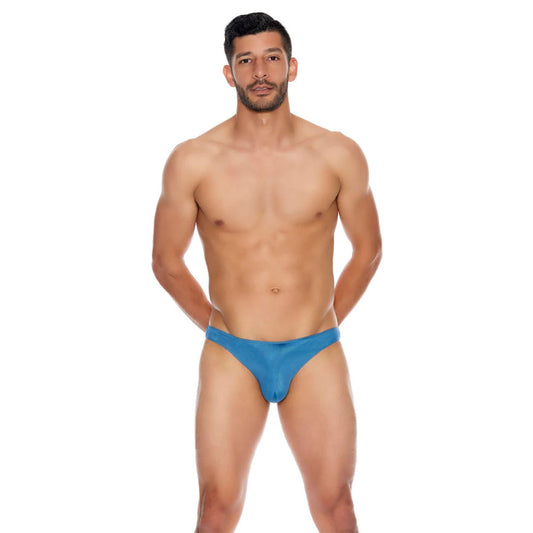 Men's Microfiber Open Back Underwear Blue L/Xl