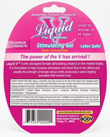 Liquid V Female Stimulant - 10 Ml Bottle In Clamshell