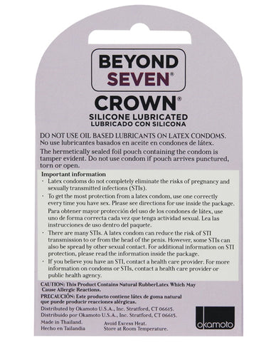 Crown Lubricated Condoms - Box Of 3