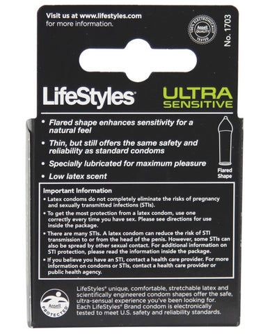 Lifestyles Ultra Sensitive - Box Of 3