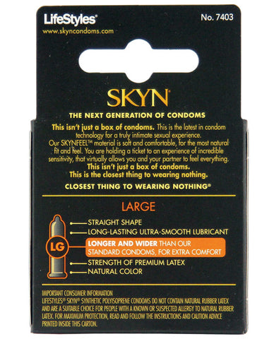 Lifestyles Skyn Large Non-latex - Box Of 3