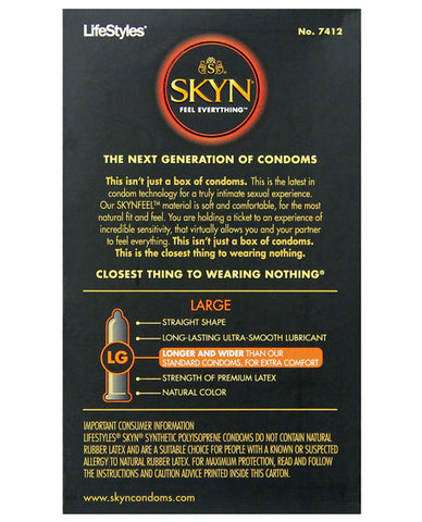 Lifestyles Skyn Large Non-latex - Box Of 12