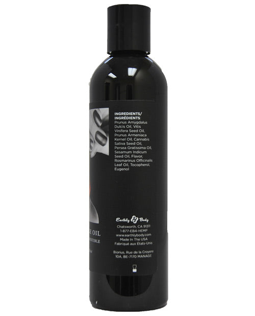 Earthly Body Edible Massage Oil - 8 Oz Cherry
